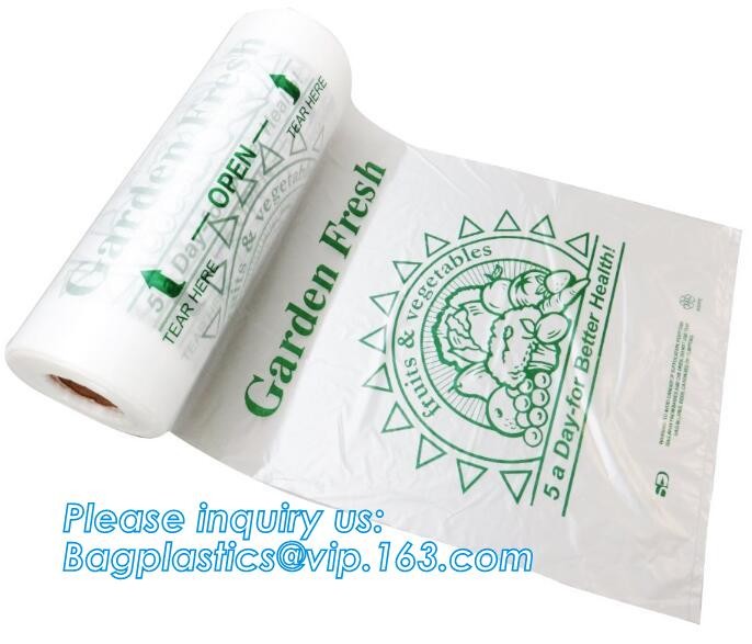 Supermarket Shopping Fresh Fruit Vegetable Packaging Plastic Bag On Roll Polythene Bags, Ldpe Bags, Hdpe Bags, Food Serv