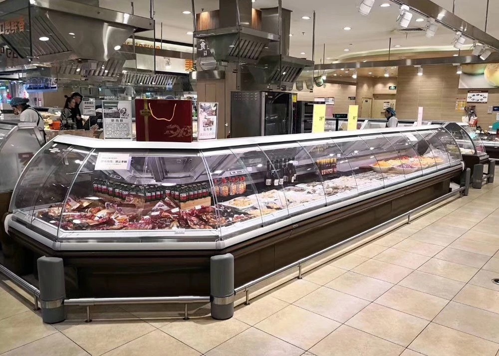 2 ~8 ℃ Fresh Meat Deli Display Fridge Dynamic Cooling Customized Color