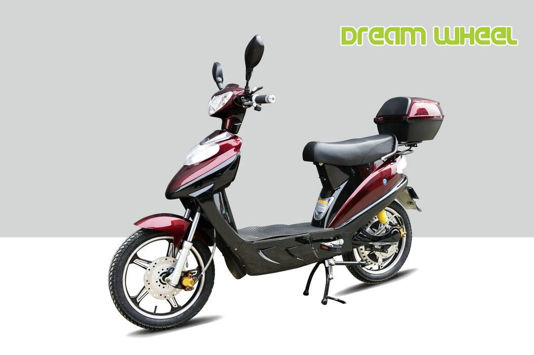 Red 16" Pedal Assisted Electric Scooter 500W 48V Hydraulic Disc Brakes power assisted bicycle Canadian standard