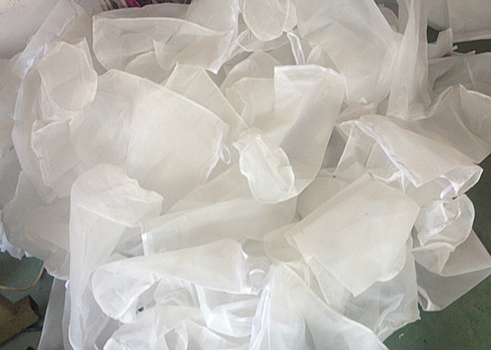 200 Mesh Nylon Dust Filter Mesh , Food Grade Small Drawstring Bag