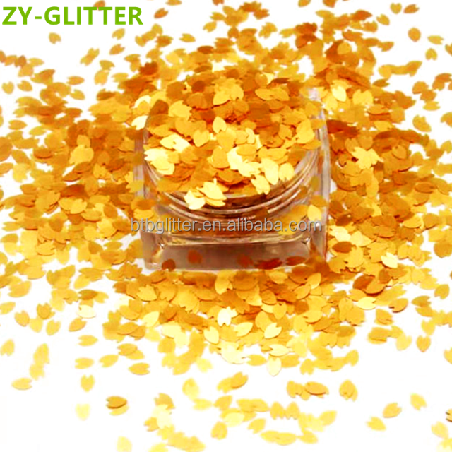 Die Cutting Printing Matte Shaped Glitter Poly Flower Petals Glitter Shape Perfect for Wedding Table Decorations