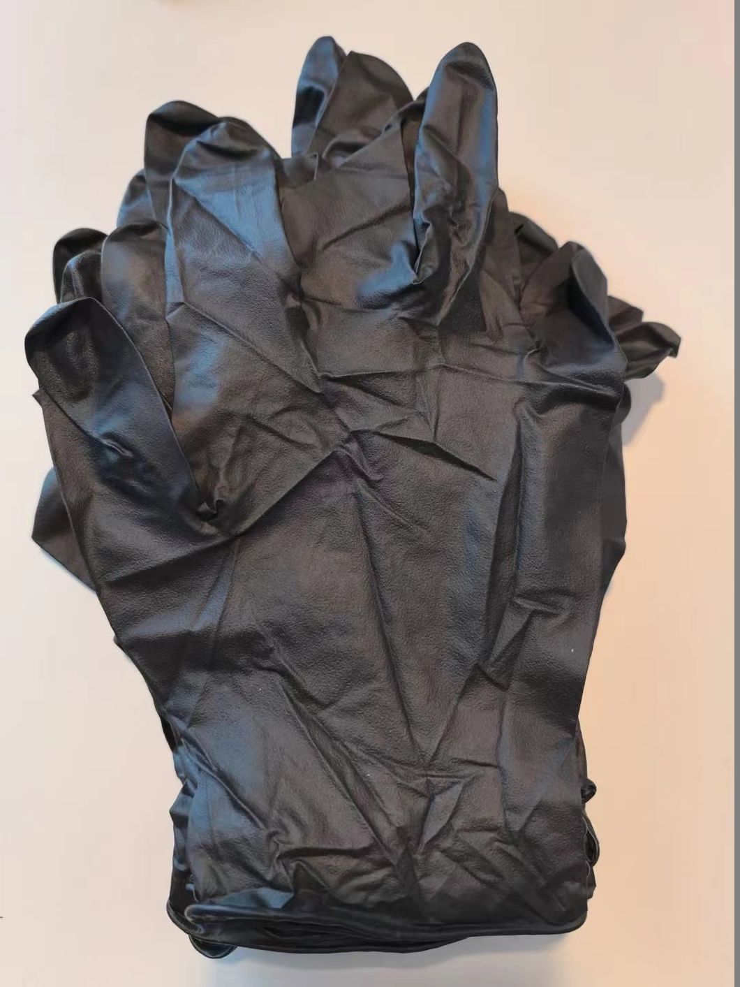9 Inch Powder Free Disposable Pure Black Nitrile Examination Gloves