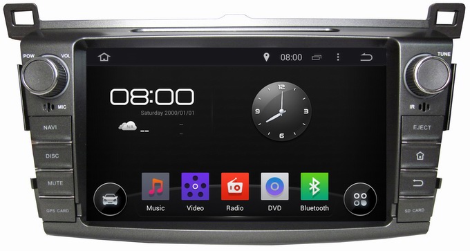 Ouchuangbo Pure Android 4.4 GPS Navigation Stereo System for Toyota RAV4 2013 DVD Multimedia Kit OCB-8017D