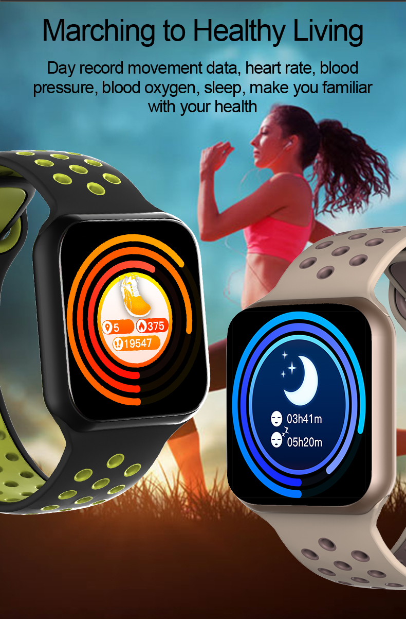 Android IOS TPU Band F5 Smartwatch NFC Fitness Watch With Speech Recognition Portuguese Turkish