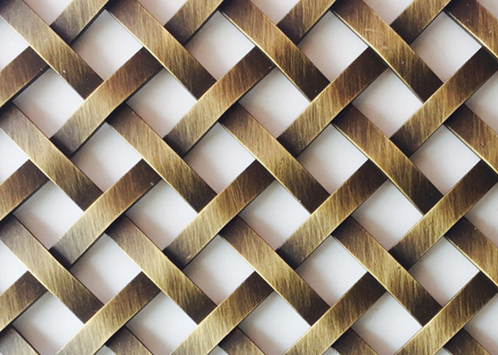 Architectural Woven Decorative Wire Mesh For Building Facades Claddings