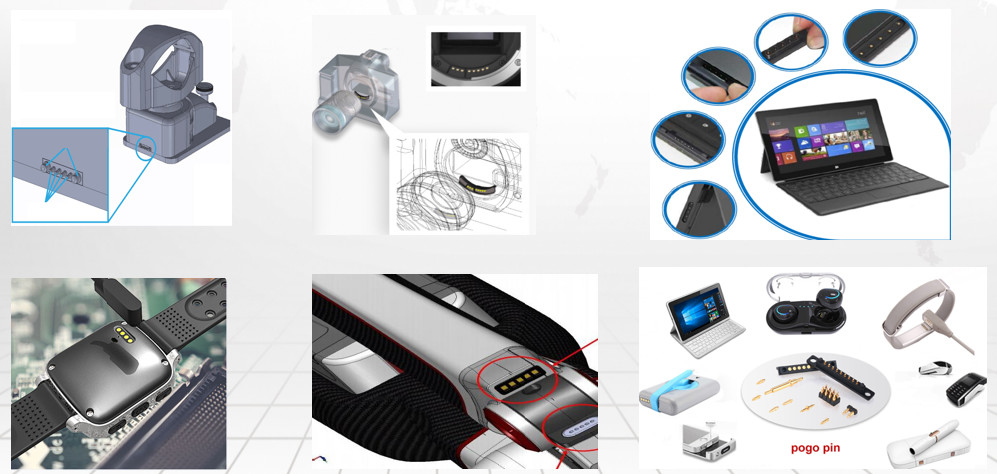 Customized Magnetic Power Connectors Black 6 Pin Magnetic Connector With High Adsorption Force