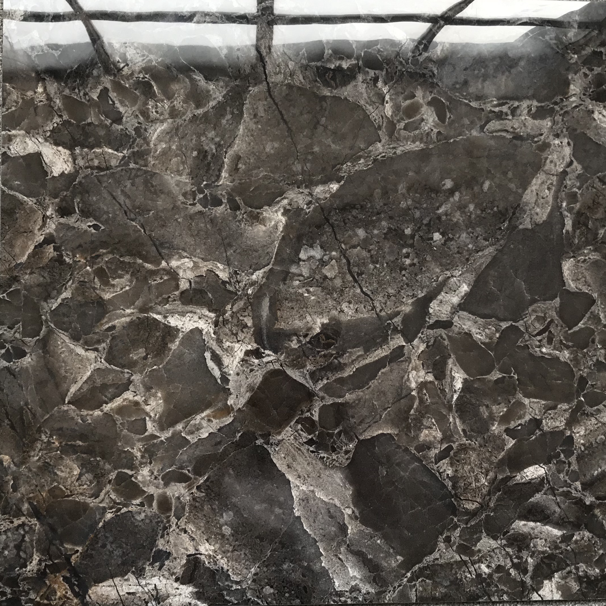 Marble Ceramic Kitchen Tiles in Black and White 60 x 60 Vitrified Tile with Design