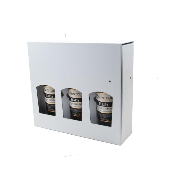 Recyclable Kraft Paper Customizable 3 Bottle Wine Gift Boxes Corrugated