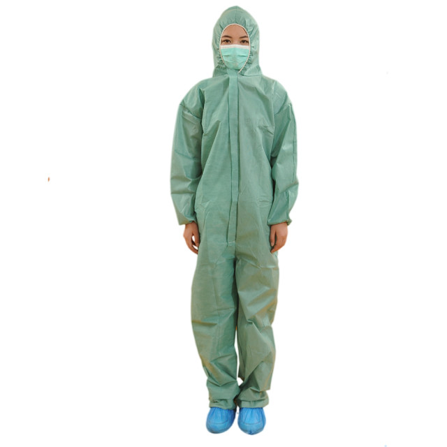 Soft Single Use Non Woven Coverall With Hood Anti Dust / Paint S-3XL Size