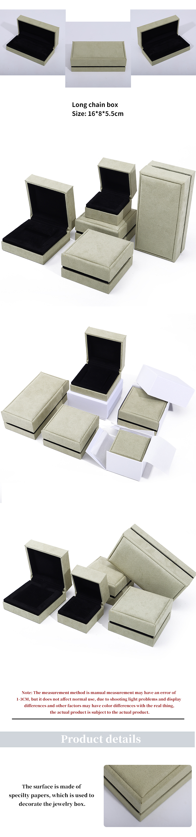 OEM Grey Yellow Soft Velvet Jewelry Box Set For Ear Stud Ring Pendant Packaging