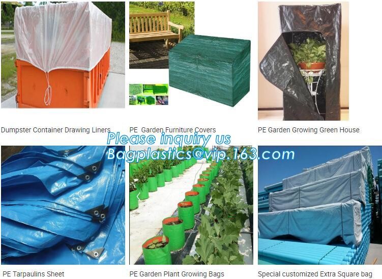 Open Top Drawstring 10 Mil Dumpster Container Liners,Drawstring Open Top 6 Mil Dumpster Container Liners, BAGEASE PAC