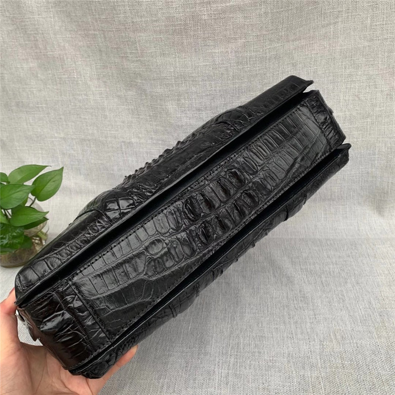 Fancy Genuine Crocodile Leather Businessmen Working Briefcase Laptop Bag Authentic Alligator Skin Male Three-Way Handbag