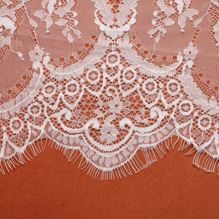 Green Environmental Protection Eyelash Lace Fabric for Wedding Dress
