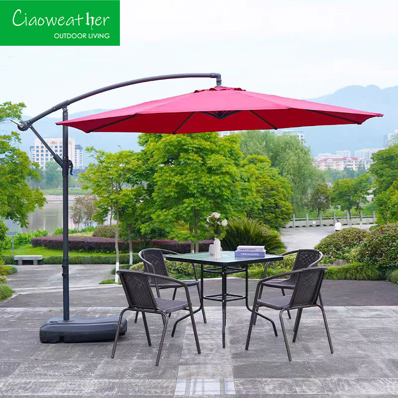 Outdoor Umbrella Patio Aluminium Garden Parasol Beach Umbrella with Mail Packaging