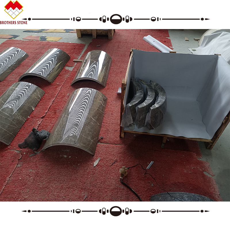 American Style Granite Marble Covering Pillar Carving Hollow Round Column at Yunfu Sale