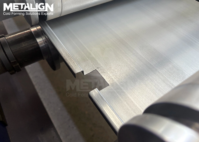 Plastic Film Coated Cold Roll Forming Production Line For Industrial Rack Panels