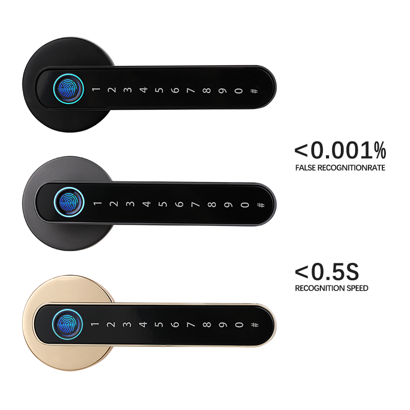 Aluminum Door Keyless Smart Digital Door Lock with Tuya App Passcode and TTlock Control