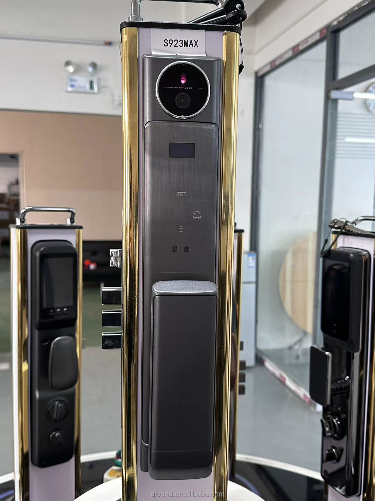 Xhome APP Face Unlock S923MAX 3D Video Call Password Key Card Fingervein Smart Lock for Hotel