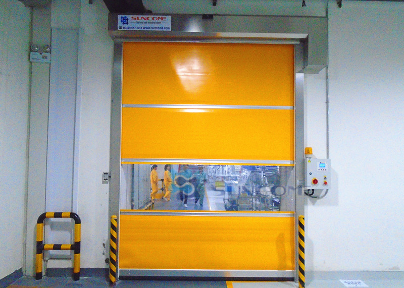 Industrial 304 Stainless Steel Frame High Speed Door For Internal and External Areas