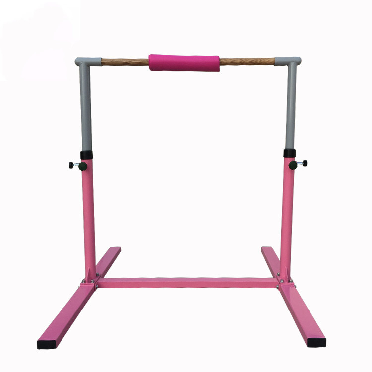 Height Adjustable Horizontal Bar , Purple Children'S Gymnastics Bar For Preschool