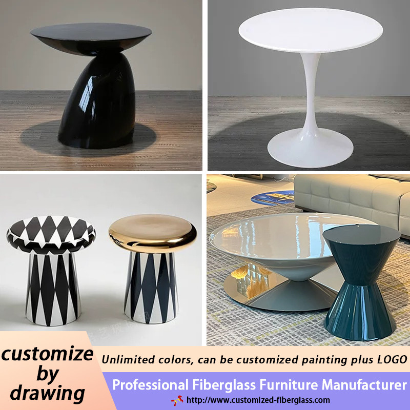 Modern Coffee Table Set Fiberglass Coffee Table for Living Room Bedroom