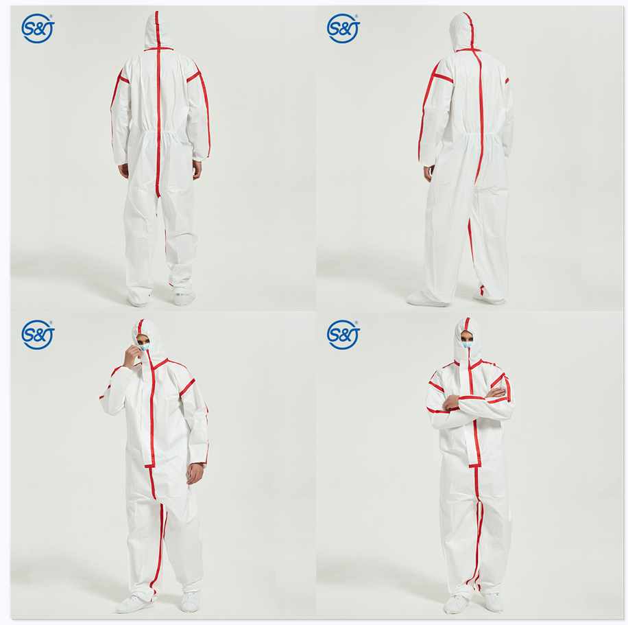 Cheap Disposable Coverall Nonwoven Complete Coverage Basic Protection Low Cost front zip with hood