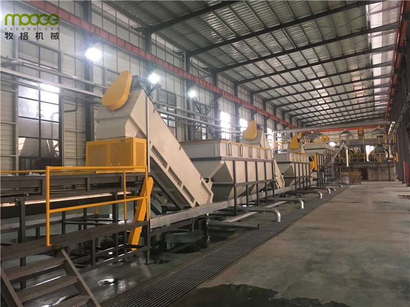 Dewatering Plastic Film Recycling Machine HDPE Washing Line 5000KG/H