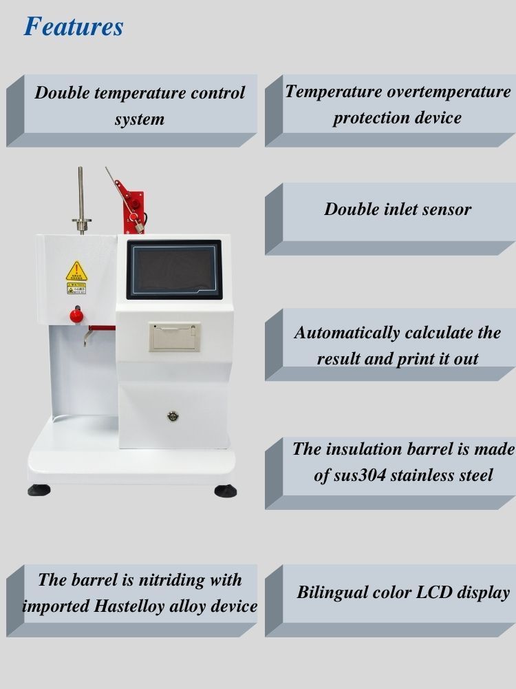 Melt Flow Index Tester Machine with Touch Screen