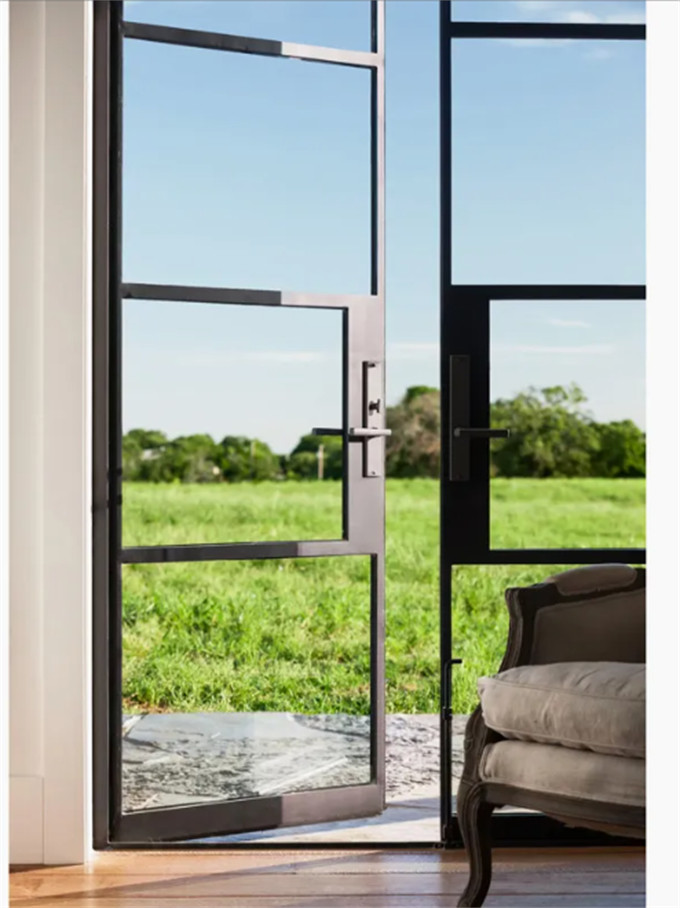 Original Living Room Aluminum Casement Doors With 10 Sealing Layers And Optional Color