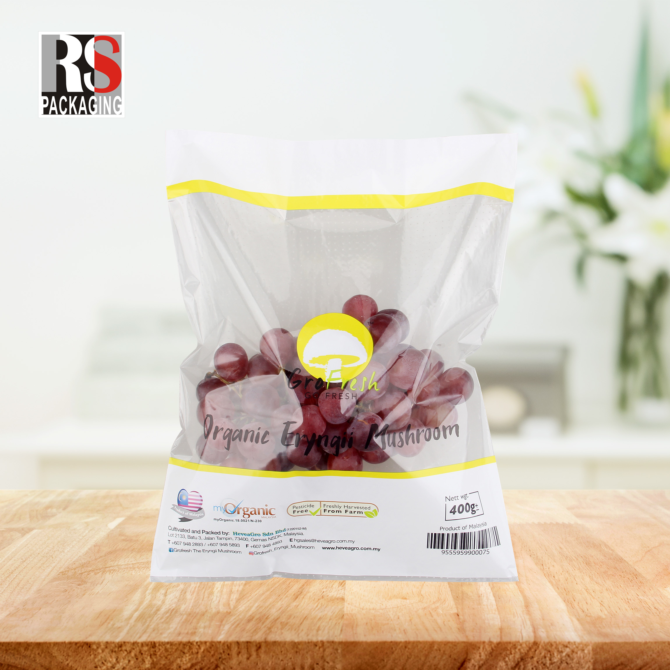 Micro Perforation Clear Plastic BOPP Packaging Bag Anti Fog For Fresh Lettuce