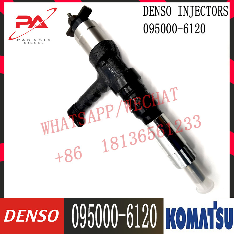 DENSO Common Rail Fuel Injector 095000-6120 For Komatsu PC600 Excavator 6261-11-3100