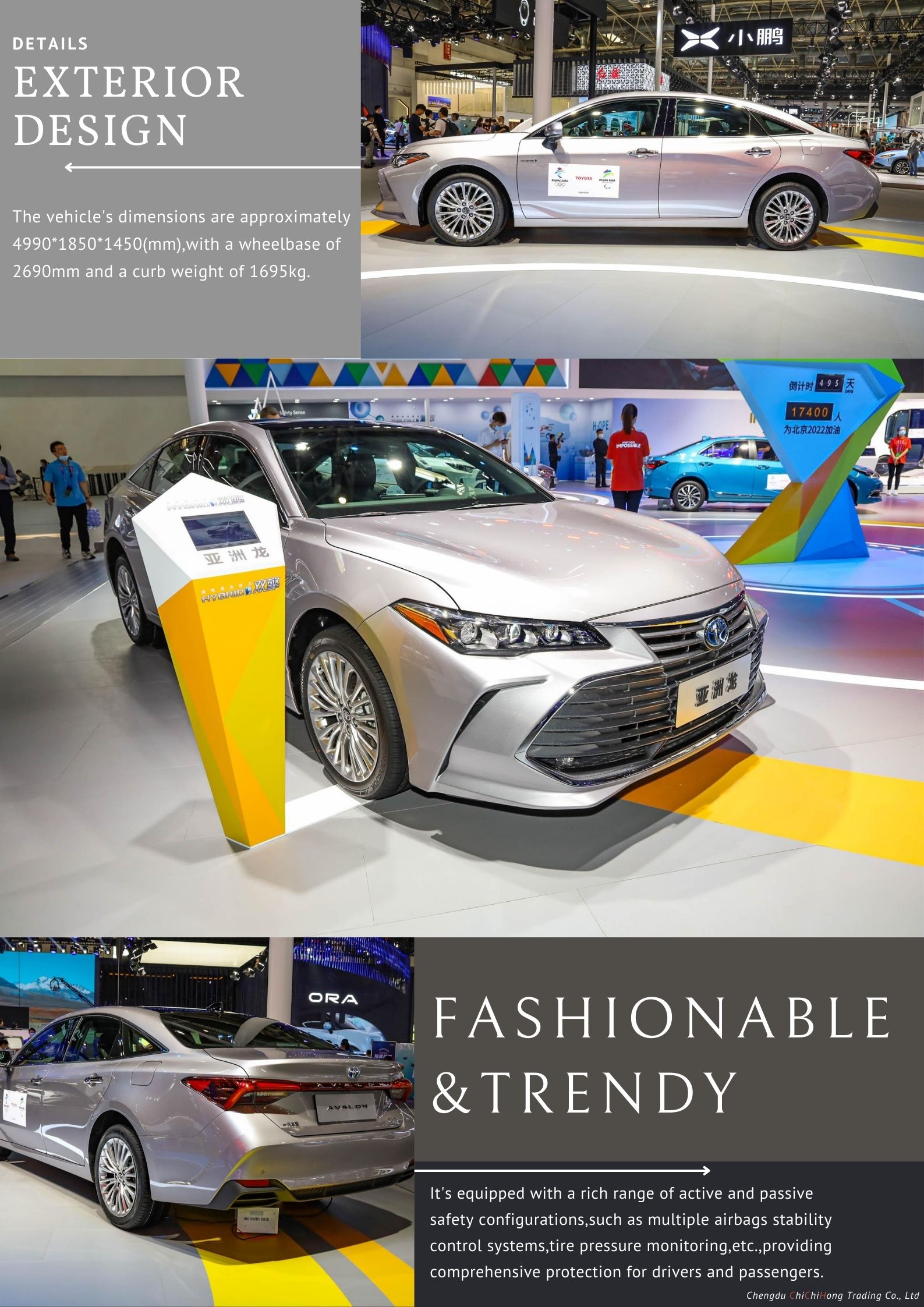 Electric Rear Window 2023 Limited Flagship Style 2.5L 178PS L4 Toyota Avalon Hybrid Car E-CVT Deposit