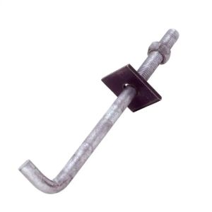  Heavy Tensile Zinc Plated Foundation Bolt L Type Anchor Bolts With Nuts M12 7 Shape Manufactures