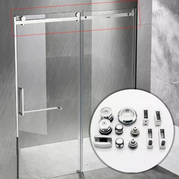 SS304 Square 30*10mm Bar Shower Sliding Door Tube Fitting with Silver Appearance