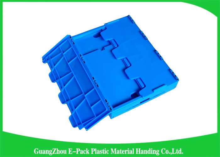 Stackable Plastic Pallet Boxes PP Material , Folding Plastic Crates Transport Moving
