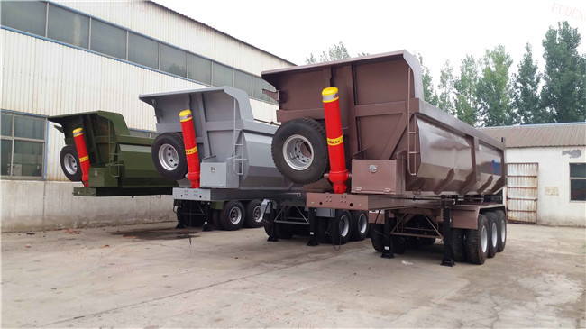 40 Tons Dump Semi Trailer With WABCO RE 6 Relay Valve Steel Material