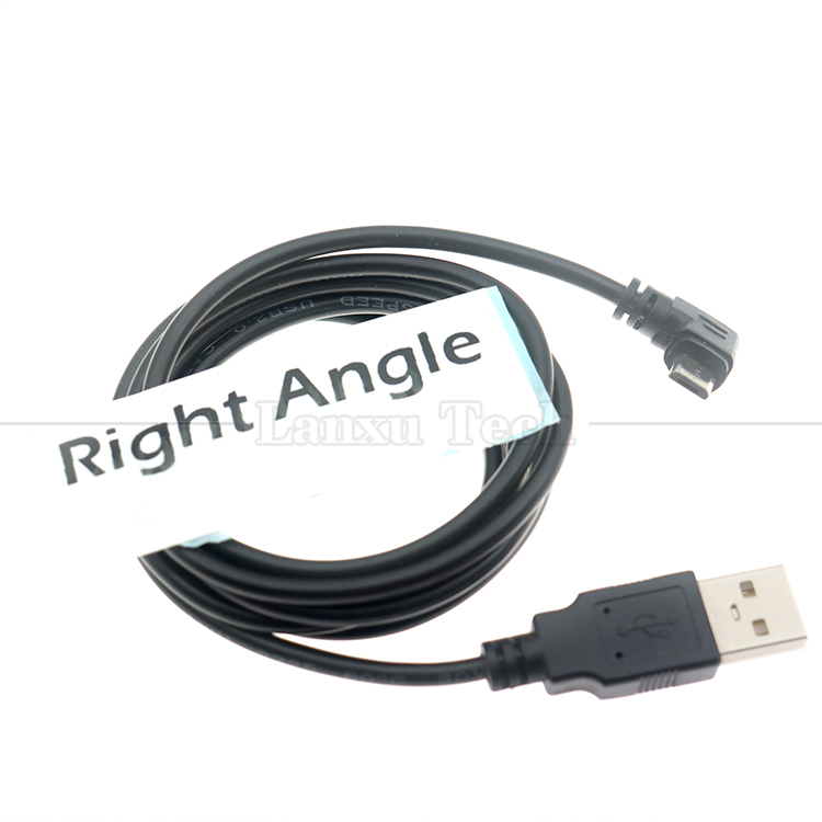 Customization 1m 2m 3m 90 Degree Right Angle Micro B V8 Connector to USB Extension Data Charger Cable