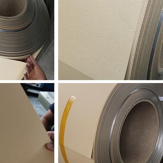SGS Plastic Film Coated Aluminum Coil Polykraft Insulation Embossed Aluminum