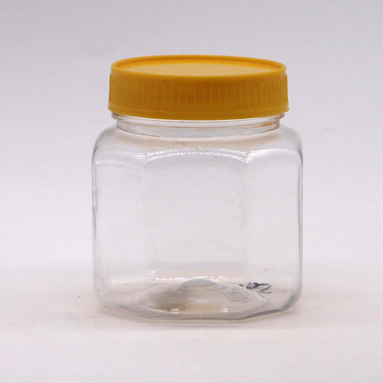 200ml PET Octagon Food Jar for Nuts Kernels Customizable Color Plastic Bottle