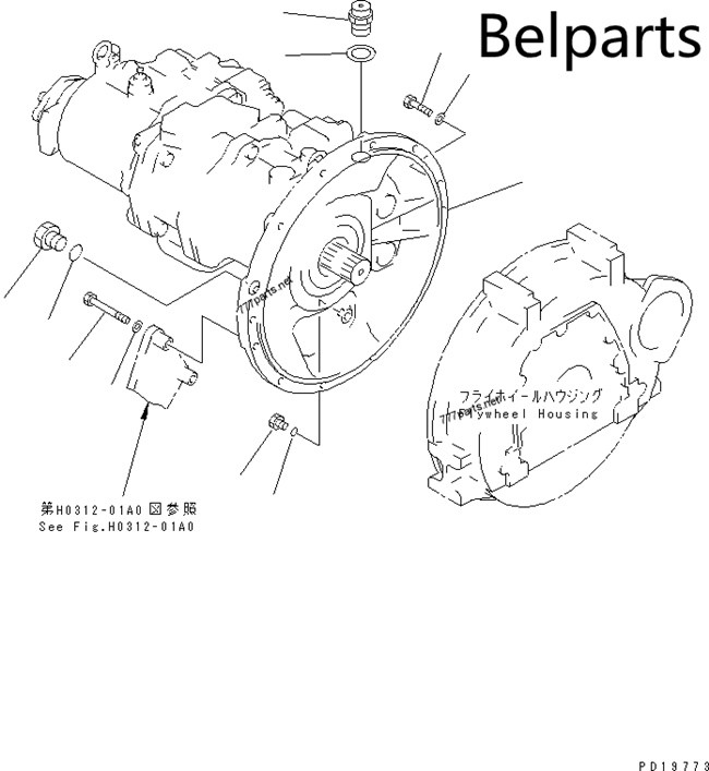 PC200-6 Excavator Replacement Parts , 708-2L-00150 Hydraulic System Pump Assy