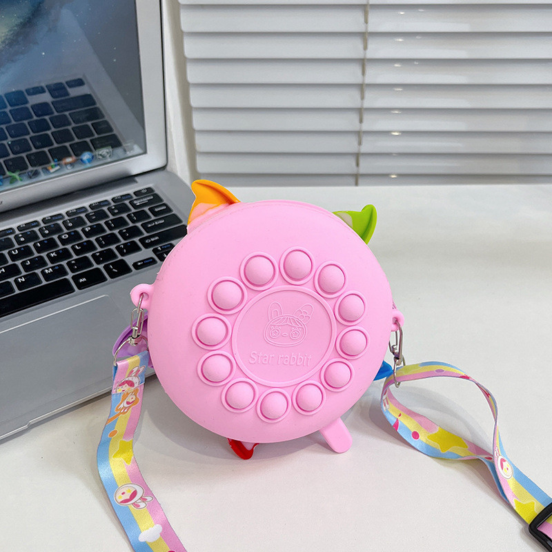 Cute Cartoon Silicone Pencil Case CrossBody Shoulder Purse Coin Bag Makeup Bag Christmas Birthday Gift For Boys Gilrs