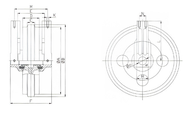 50Mn Steel PC100-5 KOMATSU Idler Assembly For Crawler Machinery Undercarriage