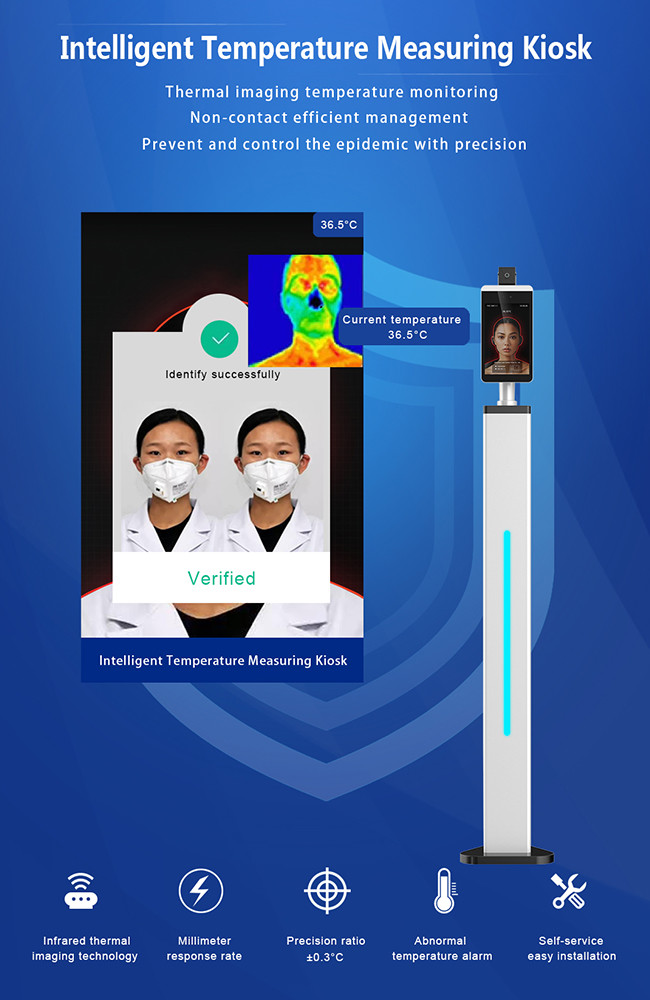 Adult / Child Digital Infrared Thermometers Non Touch Temperature Kiosk