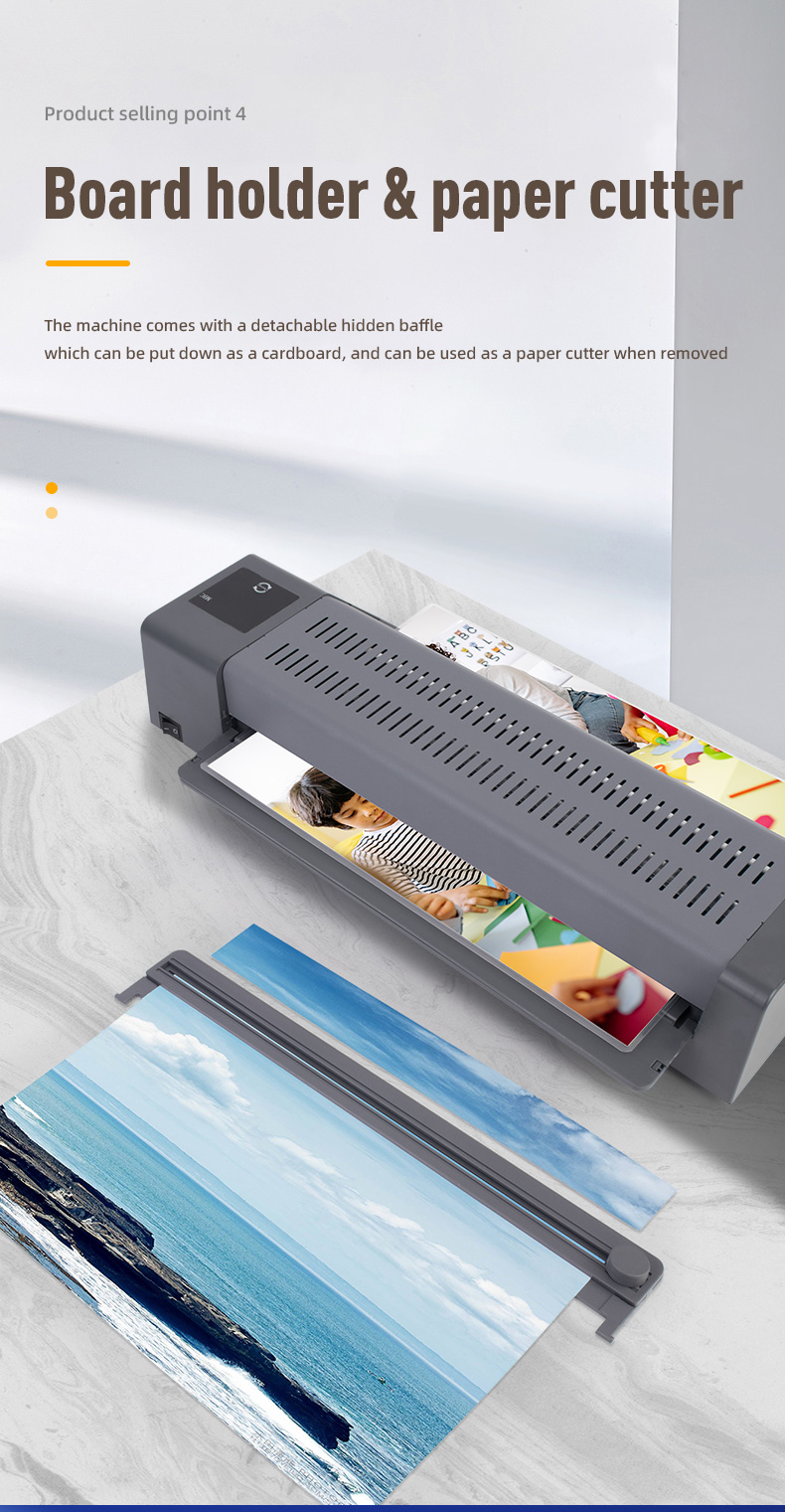320mm A3 Max Laminating Width Five Gears Adjustable Pouch Laminator with Touch Control