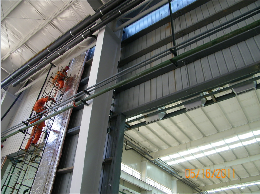 PVC Window Alkyd Painting Q345 Steel Frame Buildings 110mm Dia.