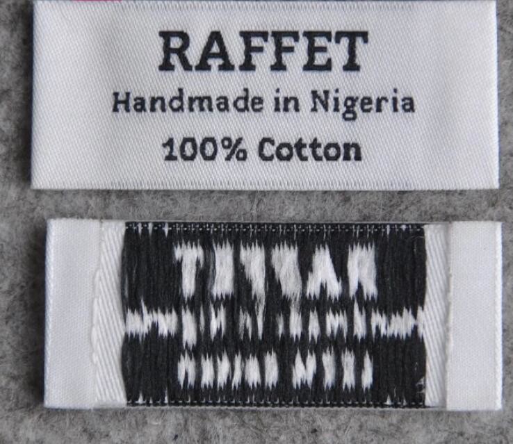 Clothing Brand Name Garment Woven Apparel Labels / Textile Labels For Clothing