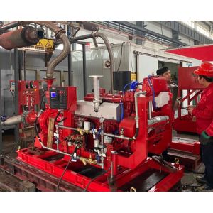  High Efficiency Fire Pump Diesel Engine 300KW With Compact Structure Manufactures