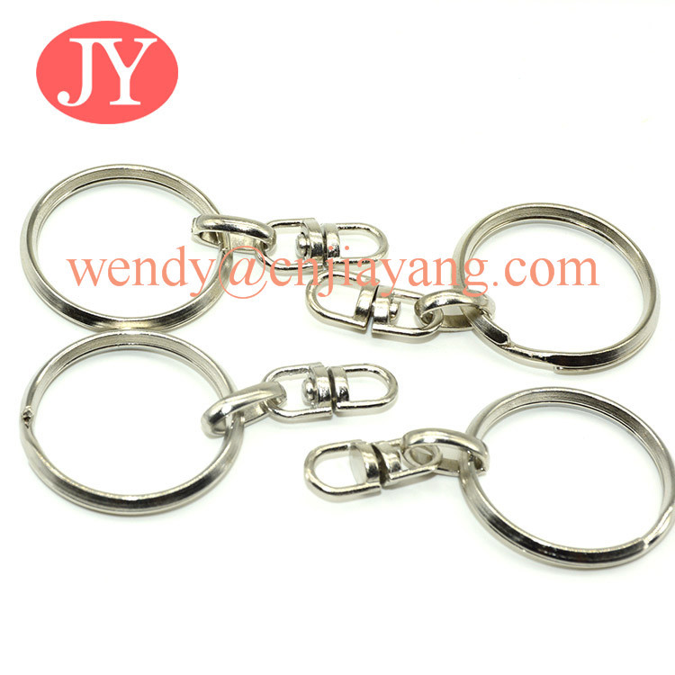 jiayang Top quality Standard Split Key Rings with snap hook