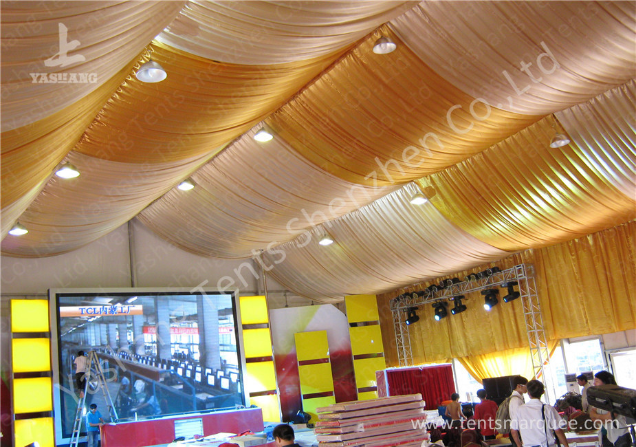 Yellow Lining Decoration Outdoor Event Tent , outdoor canopy tent Aluminum Alloy Framed