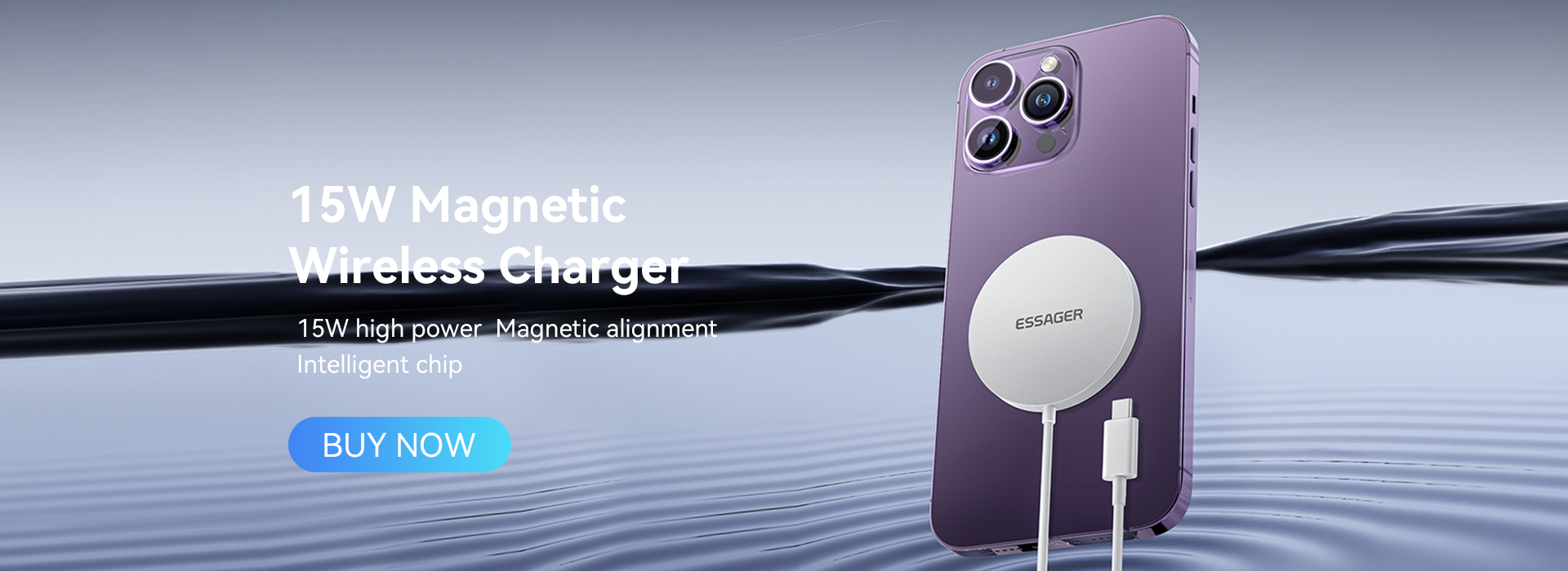 ESSAGER ES-WC07 Series 15W Quick Fast Charge Magnetic Wireless Charger for iPhone